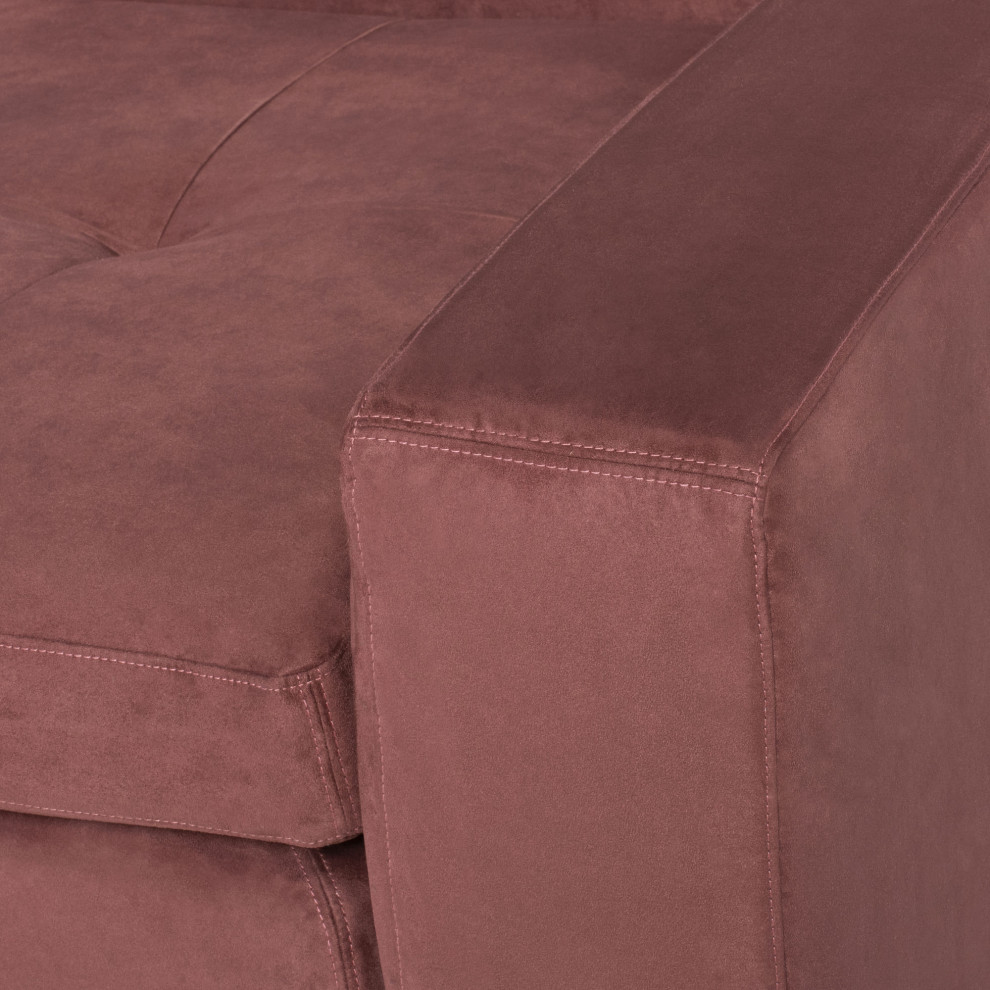 Lola Chianti Microsuede Fabric Modular Sofa  Hgsn349   Contemporary   Armchairs And Accent Chairs   by Kolibri Decor  Houzz