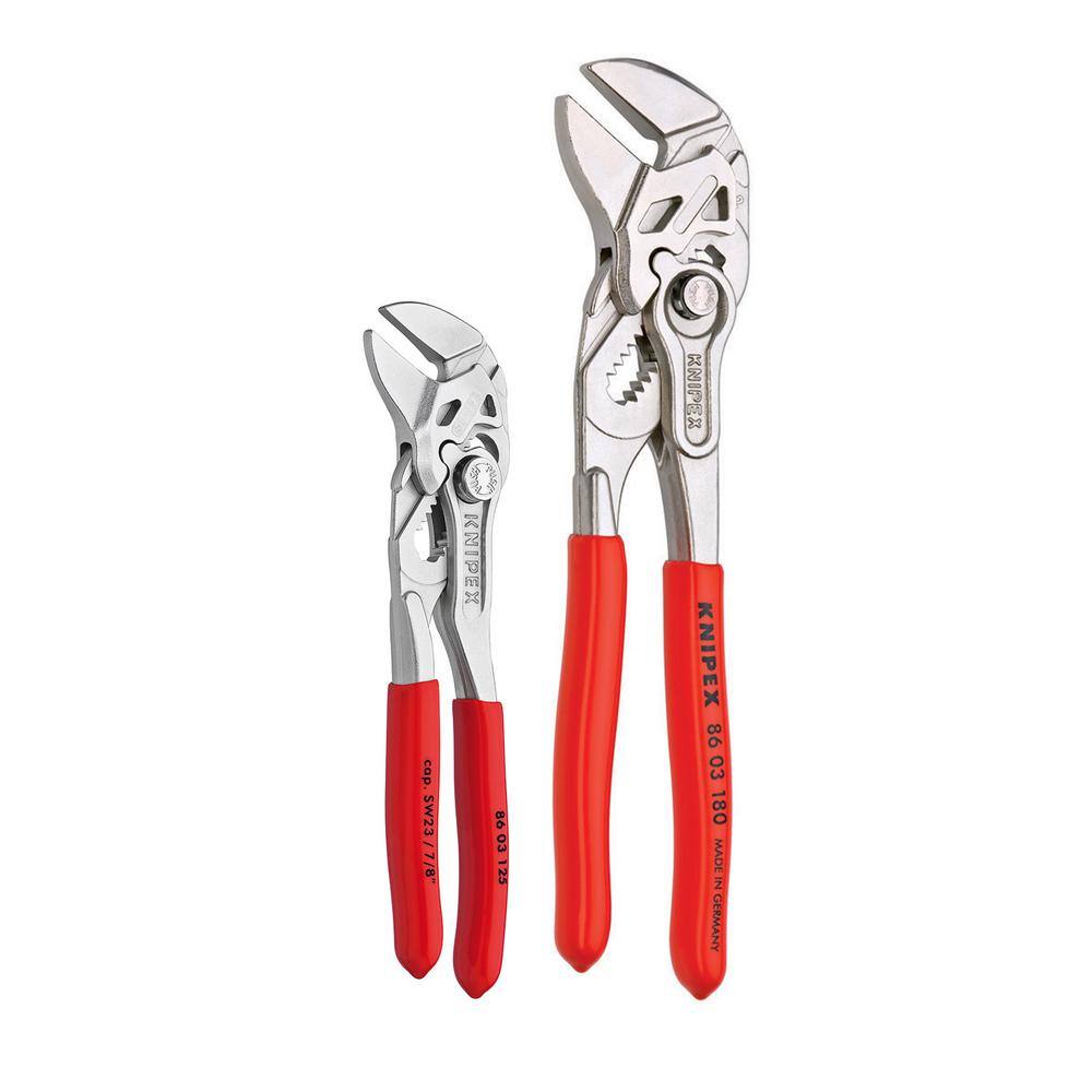 KNIPEX 5 in. and 7-14 in. Pliers Wrench Set (2-Piece) 9K 00 80 121 US