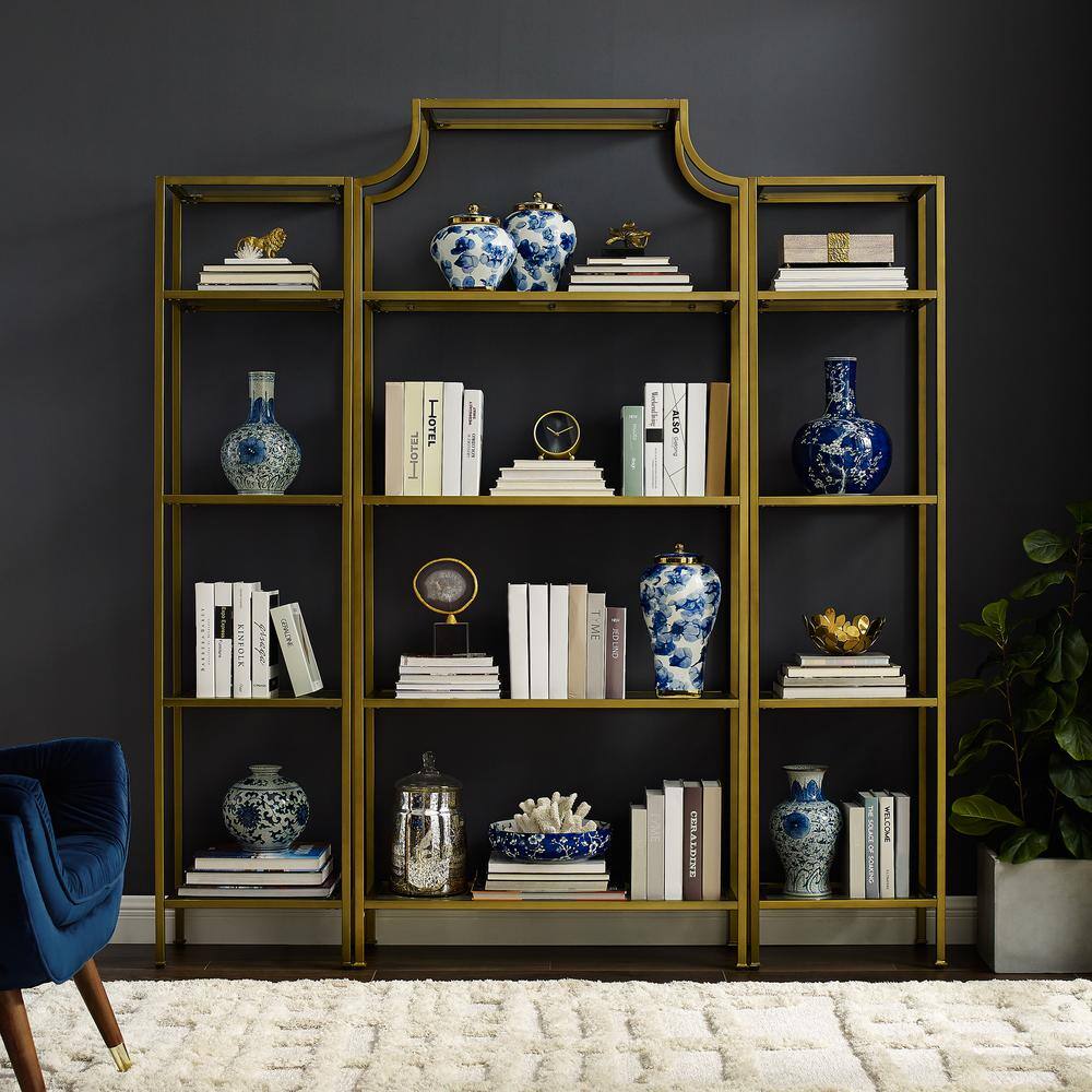 CROSLEY FURNITURE Aimee Soft Gold Etagere Set (3-Piece) KF65004GL