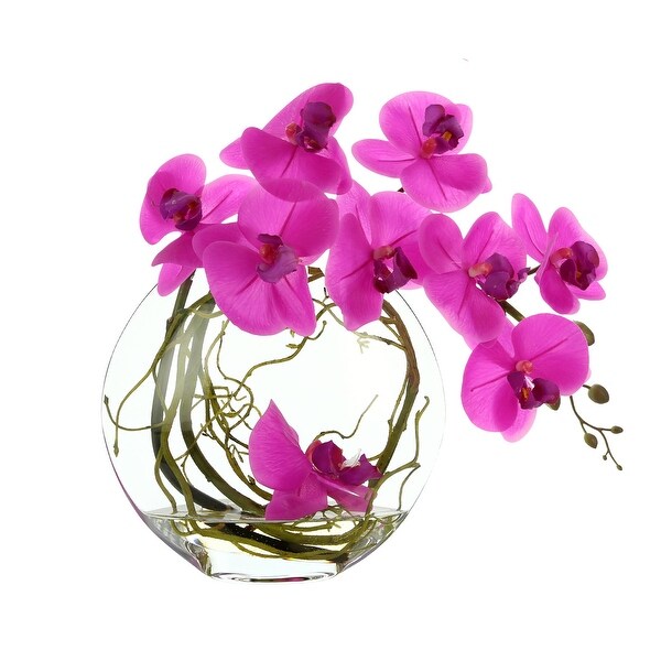 Orchid Floral in Glass Vase