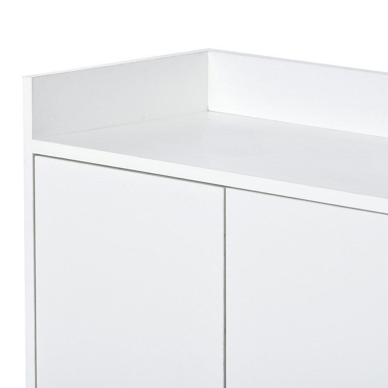 Modern Sideboard Elegant Buffet Storage Cabinet with Large Storage Space  for Dining Room  Entryway  White