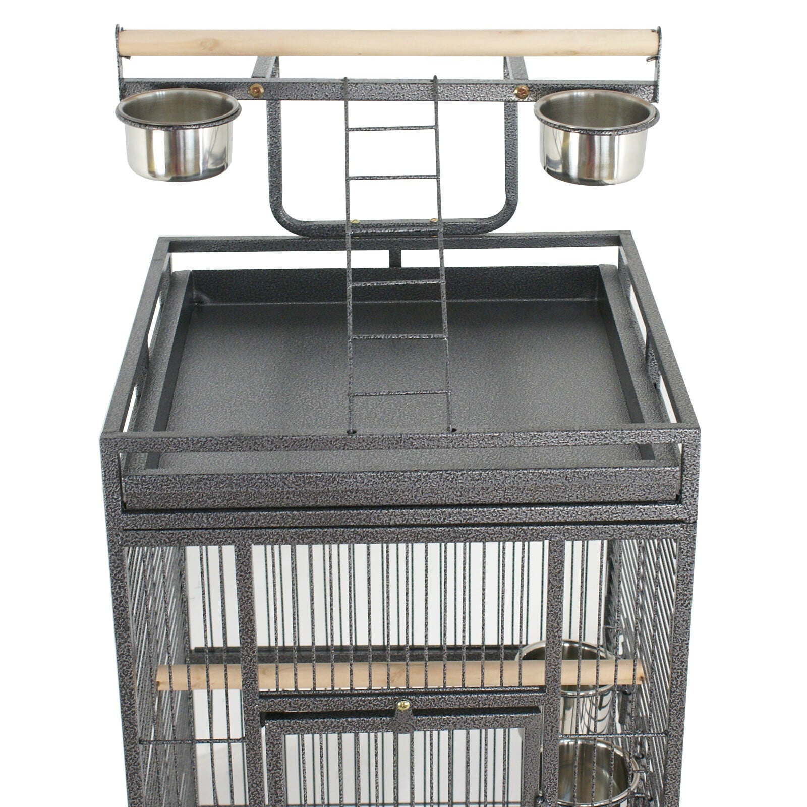 HomGarden 61/68-inch 2in1 Large Bird Cage Play Top W/Rolling Stand for Medium Parrot Bird