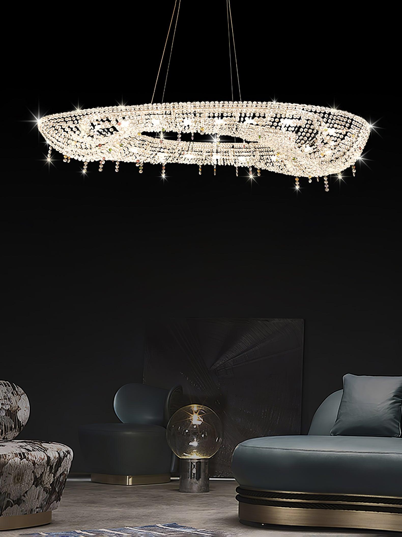 Modern Round Crystal Chandelier