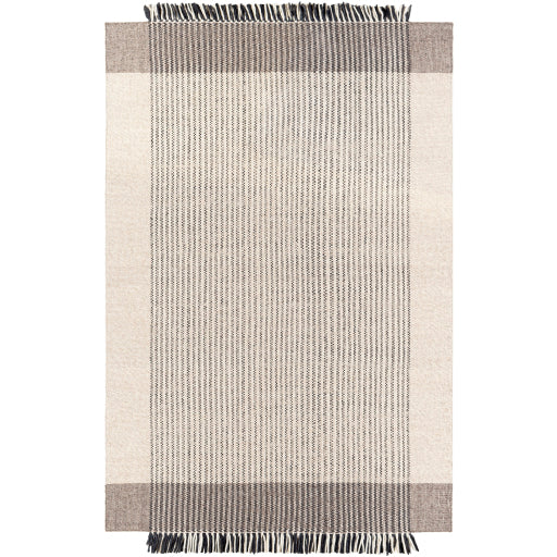 Reliance Border Wool Grey Rug