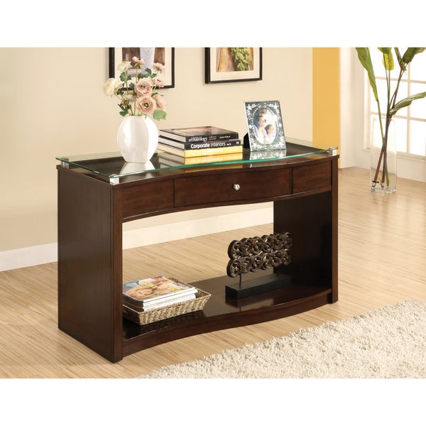 Furniture of America Brook Contemporary Espresso 50-inch Console Table