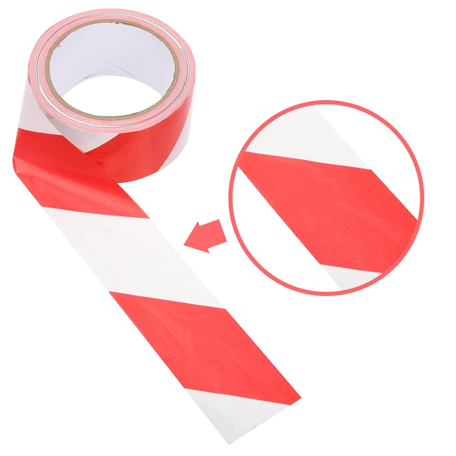 2 Rolls Red and White Cordon Tape non sticky hazard tape barrier tape red caution tape safety warnin