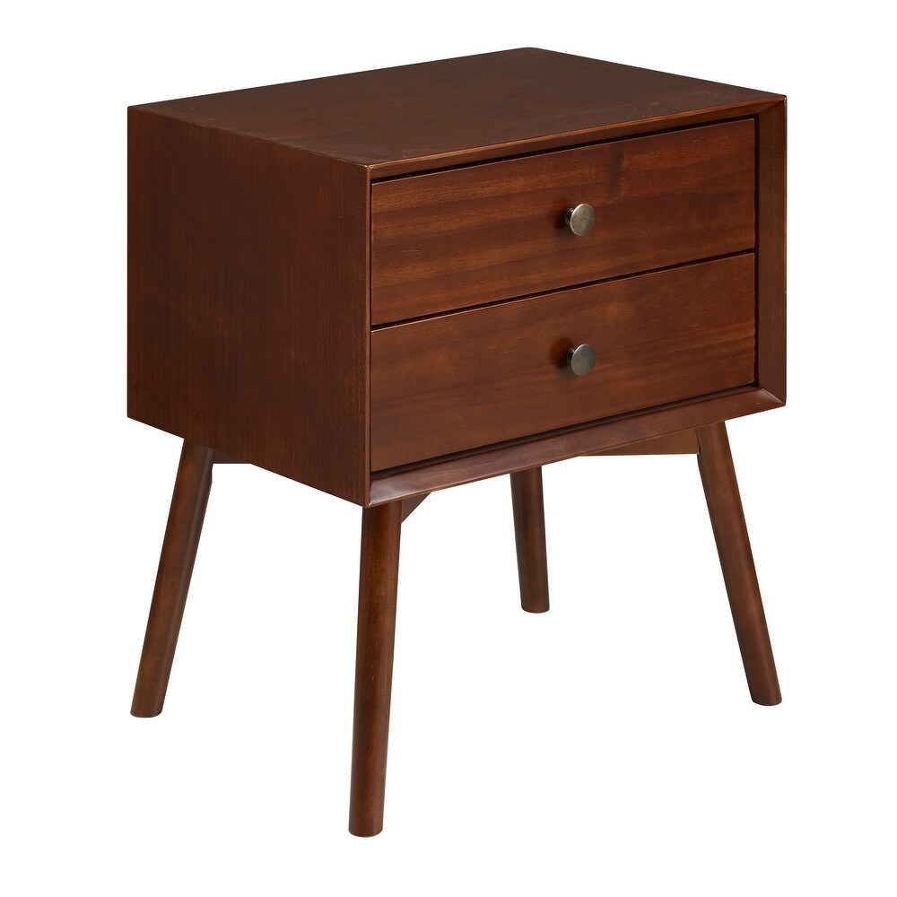 Middlebrook Mid century Modern Solid Wood 2 drawer Nightstand