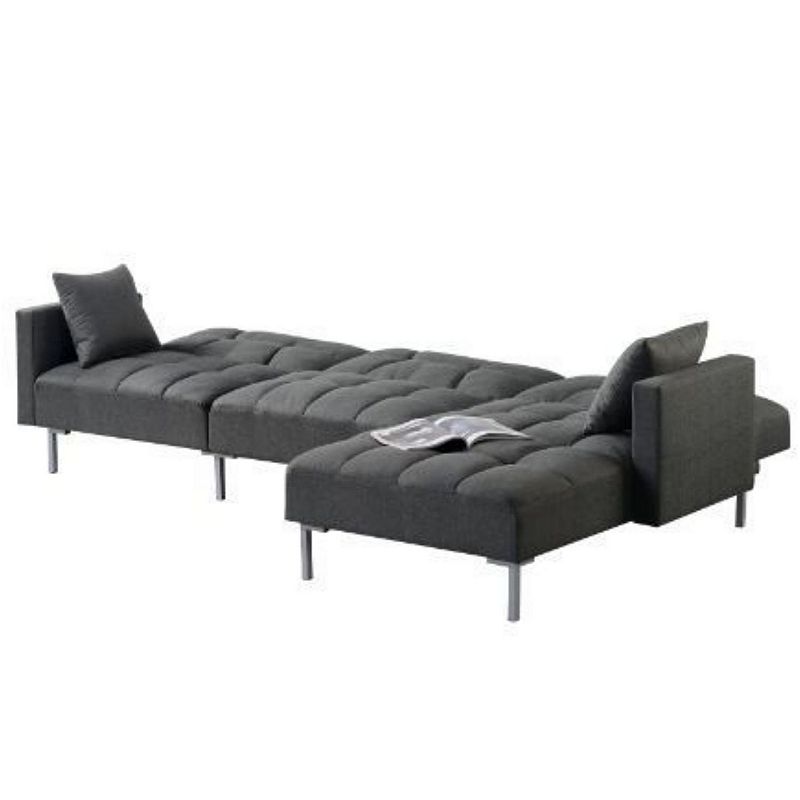 F.c Design Reversible Adjustable Sectional Sofa With 2 Pillows