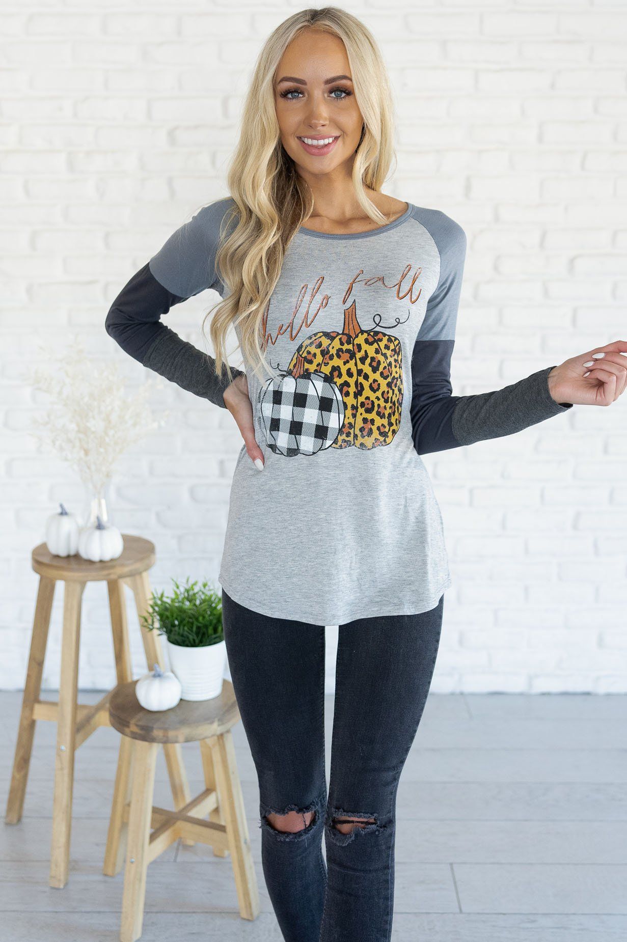 Hello Fall Modest Tee