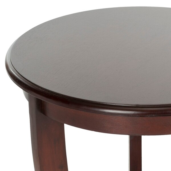 SAFAVIEH Cape Cod Dark Cherry Pedestal Side Table