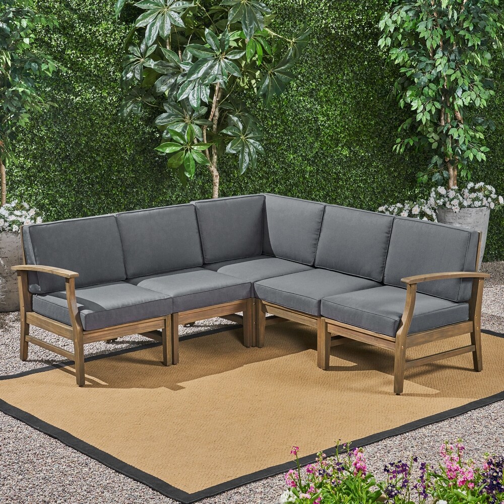 Perla Outdoor 5 piece Chat Set by Christopher Knight Home