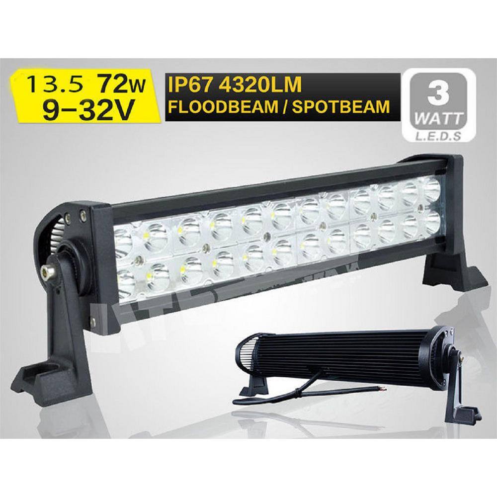 XtremepowerUS 13.5 in. 72-Watt Spot Work Off Road Fog LED Light Bar 96105-H1