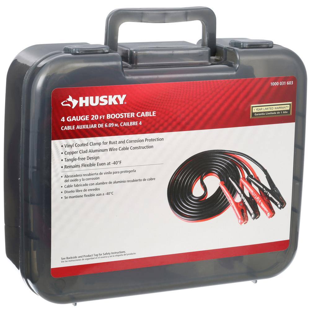 Husky 20 ft. 4-Gauge UL Booster Cable 0160420-UL1