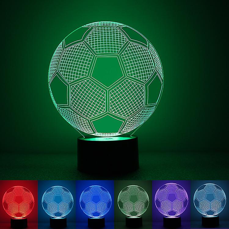 Football 3d Night Light  Colorful Night Light， Button Usb To Get Power Creative Gift Smart Home Led Small