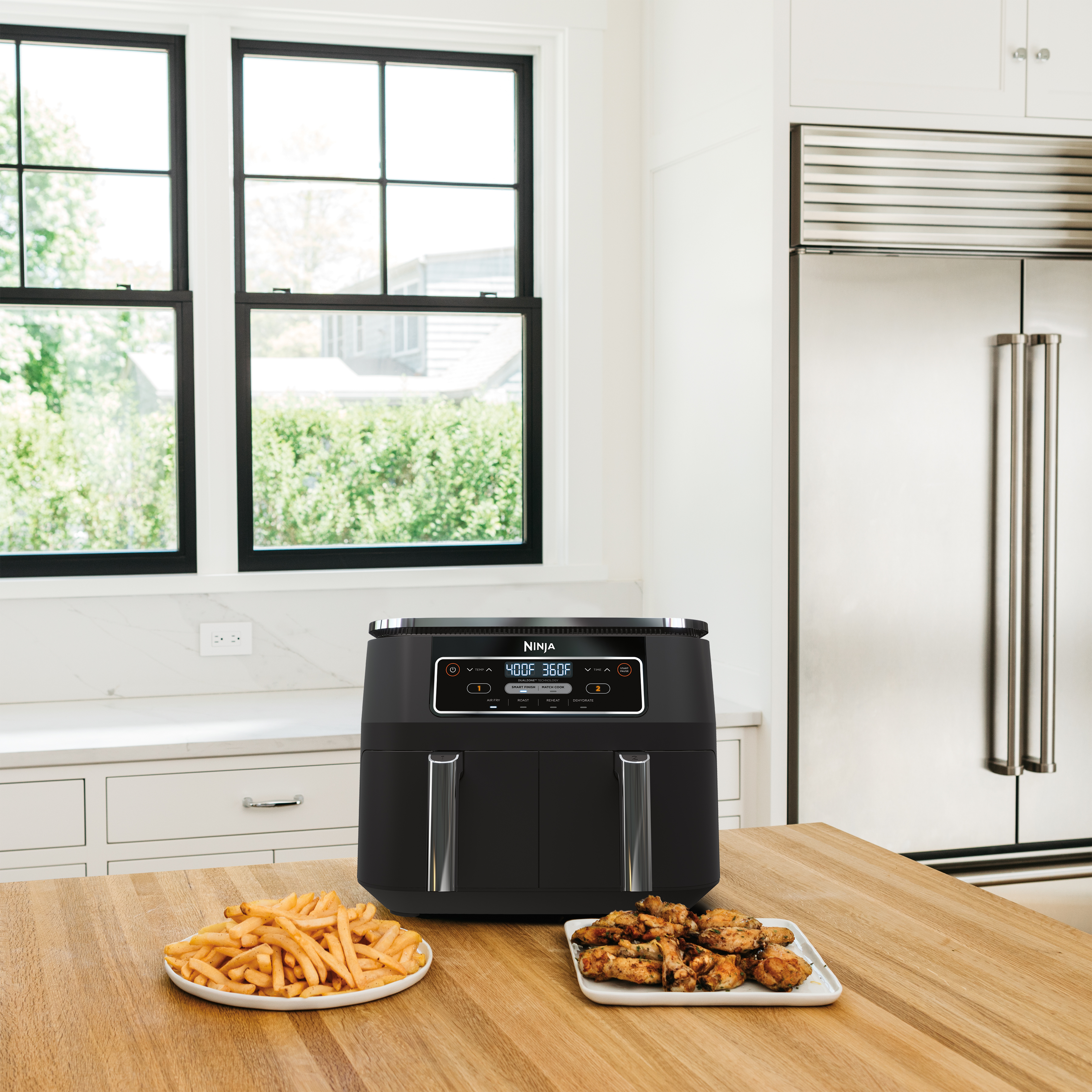 Ninja Foodi 4-in-1 8-Quart. 2-Basket Air Fryer with DualZone Technology- Air Fry， Roast， and more