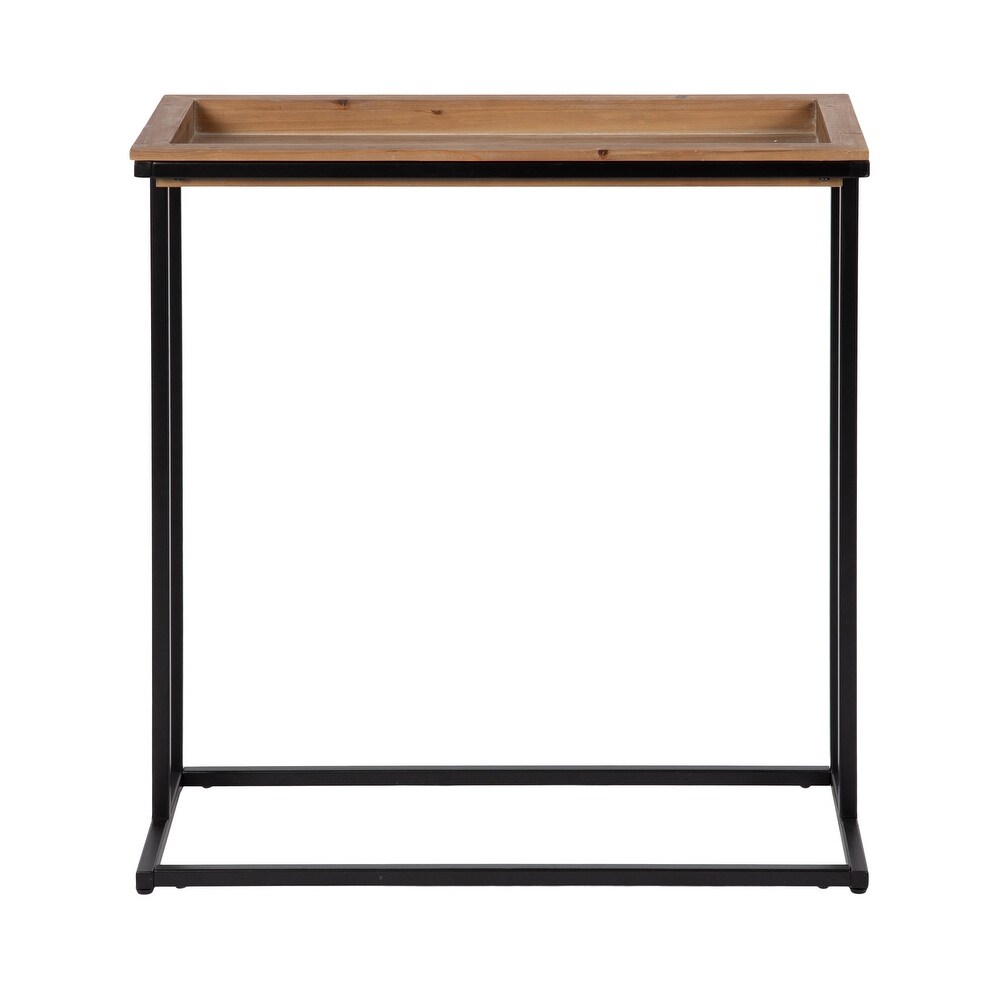 Kate and Laurel Lockridge Wood and Metal Console Table   28x13x31