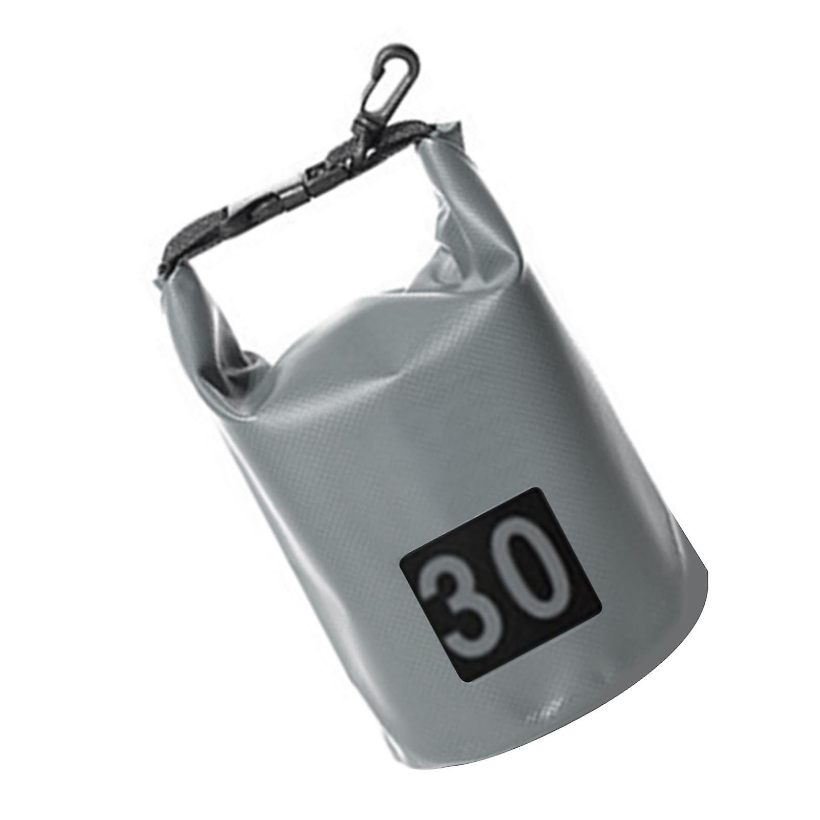 Waterproof Bucket Bag Water Repellent Dry Bag Modern For Outdoor Rafting Camping30l Gray