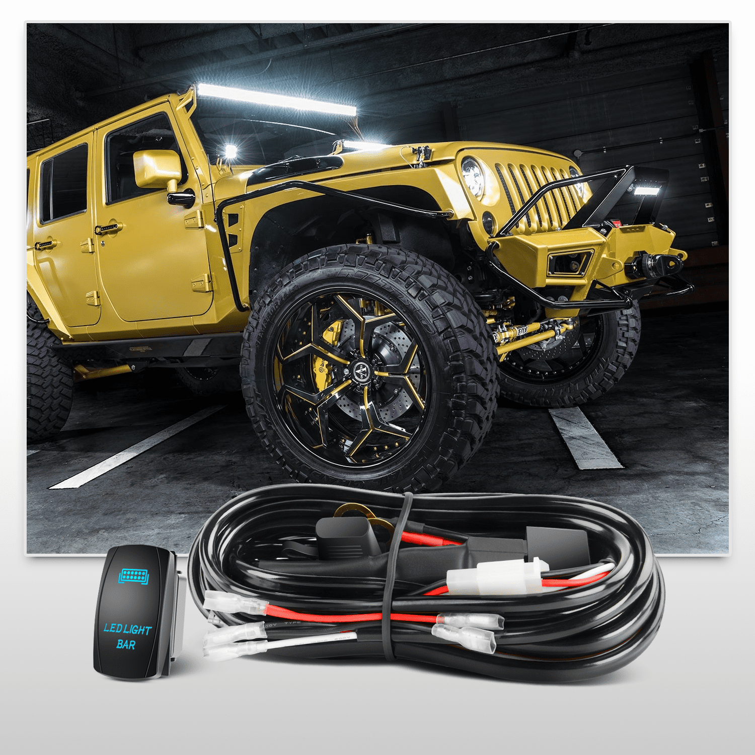 Nilight 32 Inch 180W Black Curved LED Light Bar Combo Offroad Lighting with Harness Kit， 2 Year Warranty