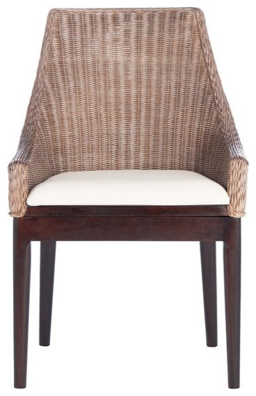 Carlos Rattan Sloping Chair  Brown   Tropical   Dining Chairs   by Rustic Home Furniture Deco  Houzz