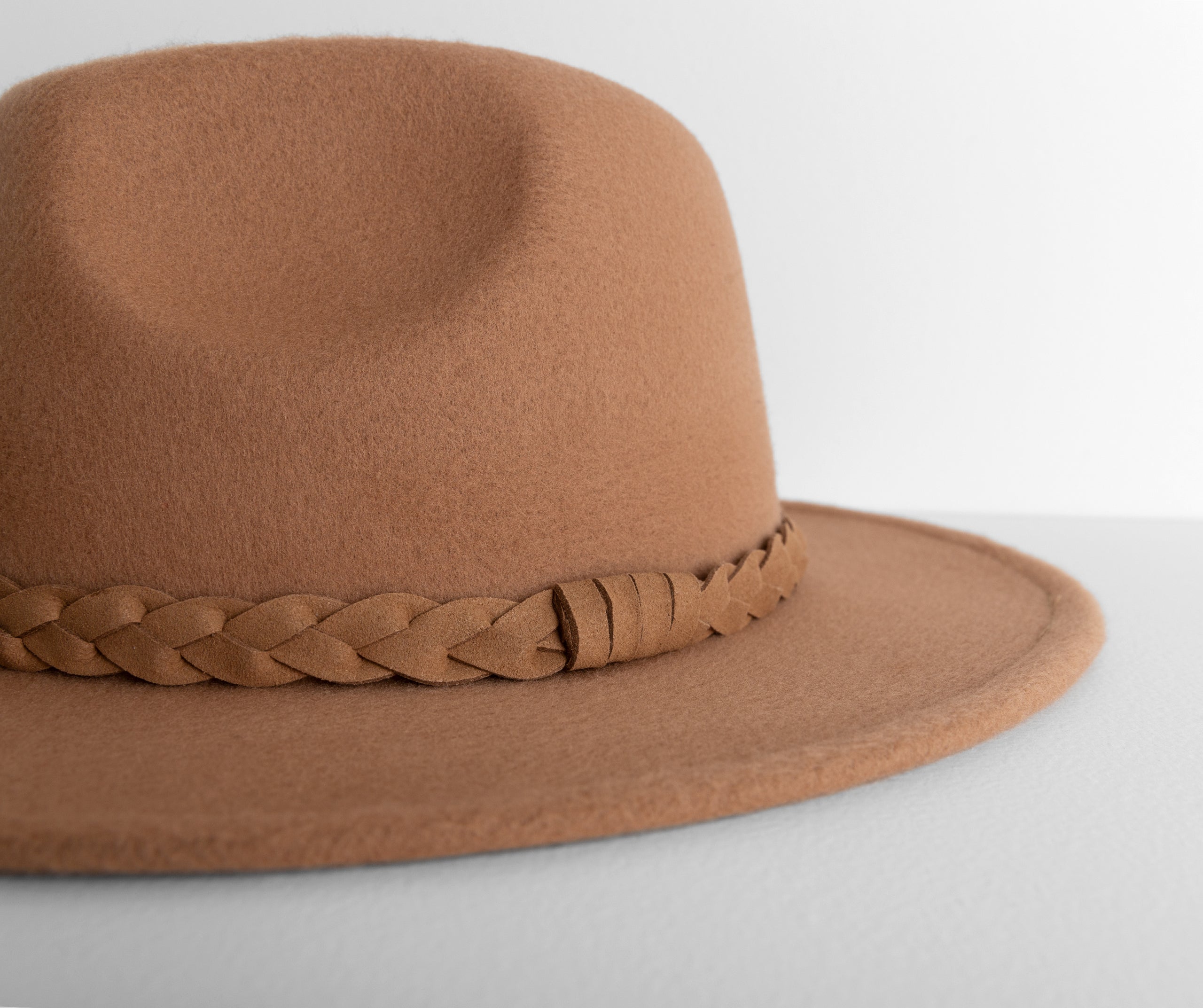 Boho Ready Faux Wool Panama Hat