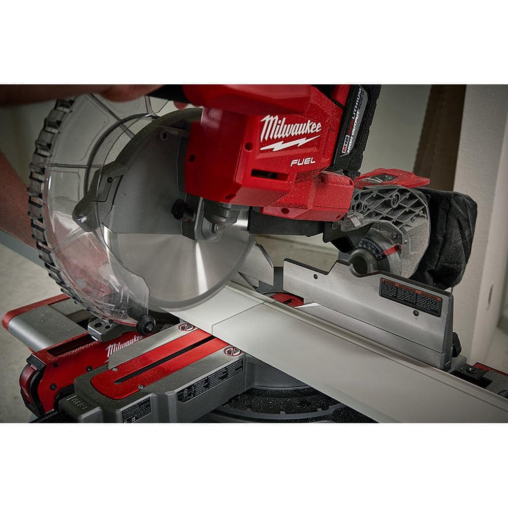 Milwaukee M18 FUEL 18V Lithium-Ion Brushless Cordless 10 in. Dual Bevel Sliding Compound Miter Saw Kit with Miter Saw Stand 2734-21-48-08-0551