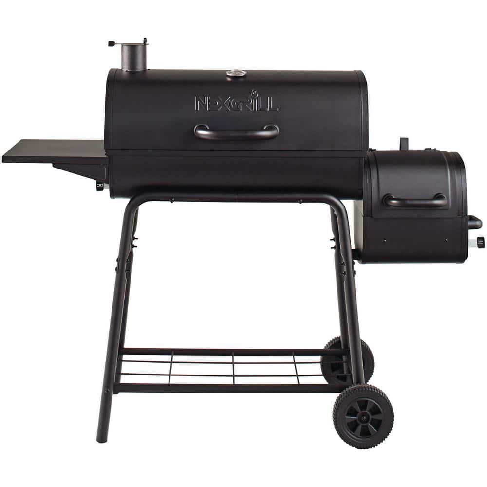 Nexgrill 29 in Barrel Charcoal GrillSmoker in Black