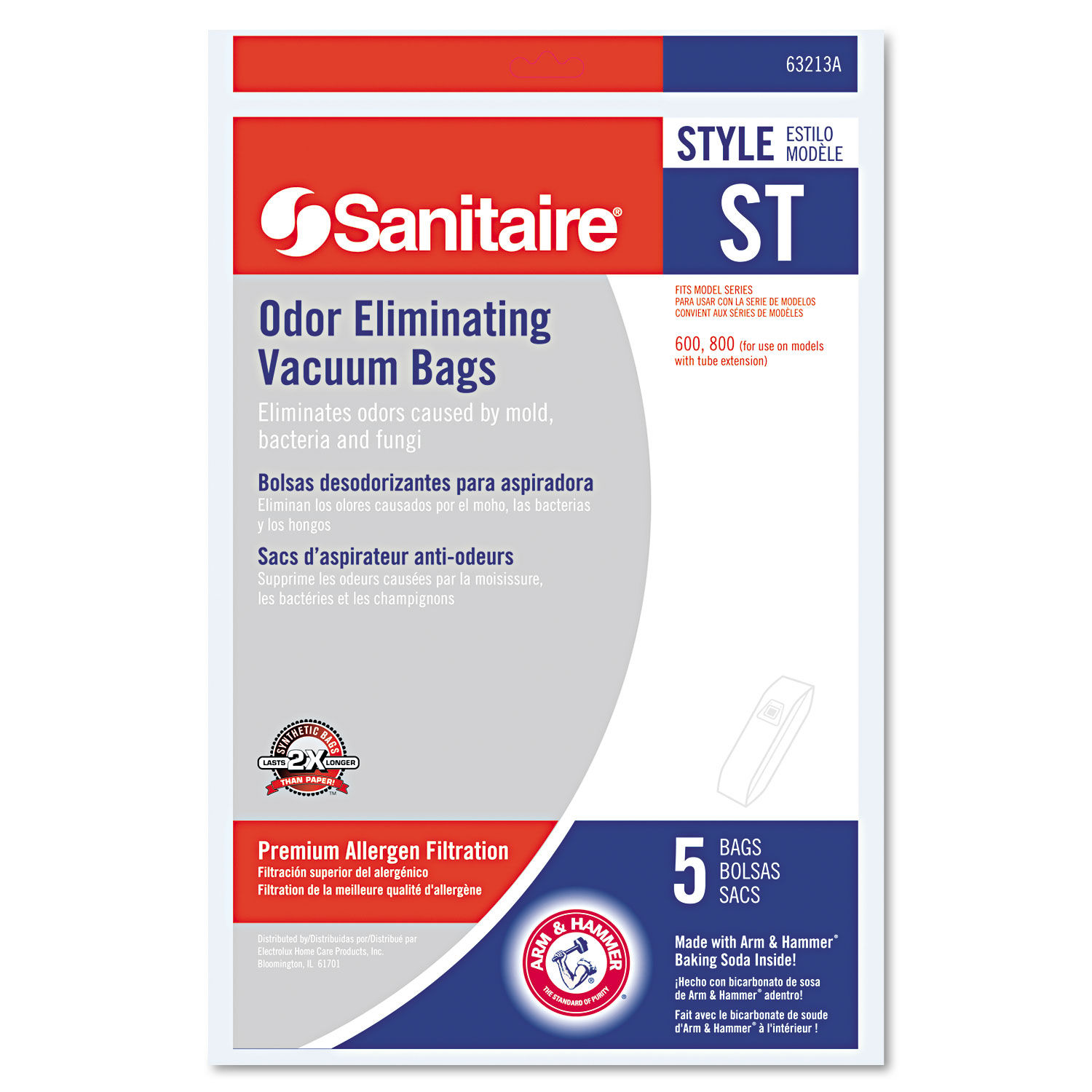 Style ST Disposable Vacuum Bags for SC600 and SC800 Series by Sanitaireandreg; EUR63213B10