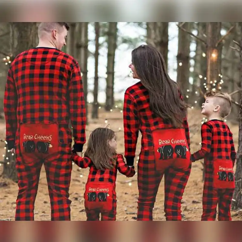 Plaid Home Pajamas Onesuit