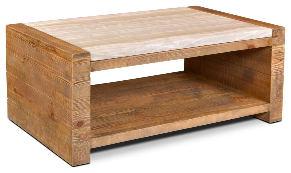 Crafters and Weavers Margo Modern Coffee Table with Onyx Top   Transitional   Coffee Tables   by Crafters and Weavers  Houzz