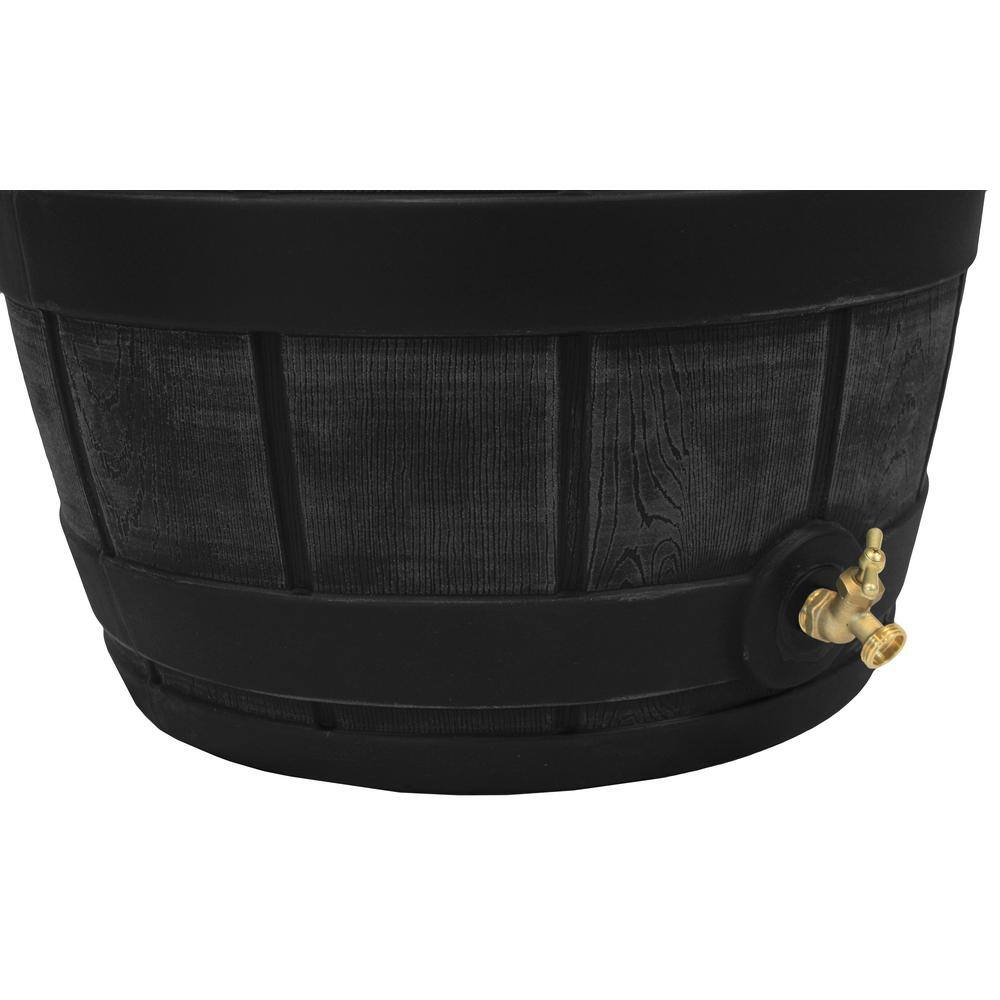 Good Ideas Rain Vault 50 Gal. Black Rain Barrel RVT-BLK