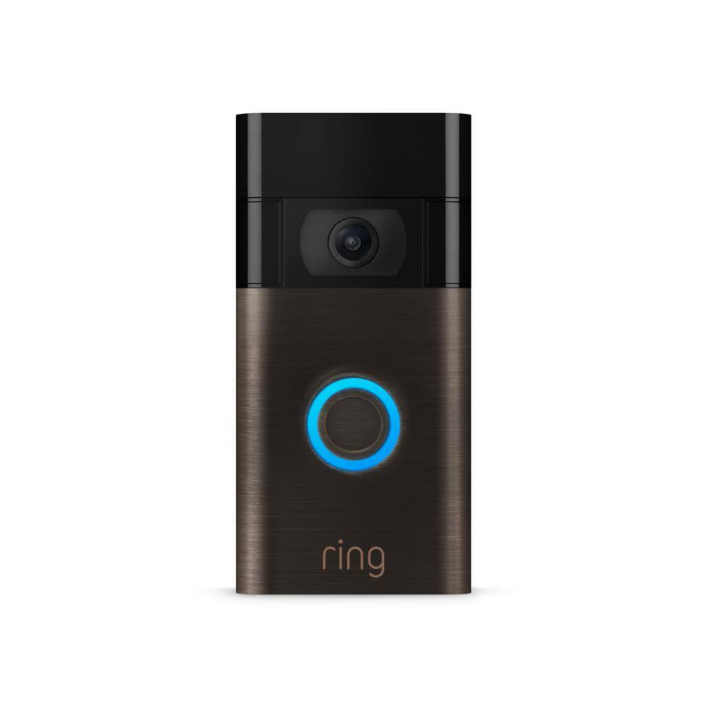 Ring Alarm Kit 2nd Gen (8-Pack) with Video Doorbell - Venetian Bronze with Stick Up Cam Battery White B0C59KW8R8