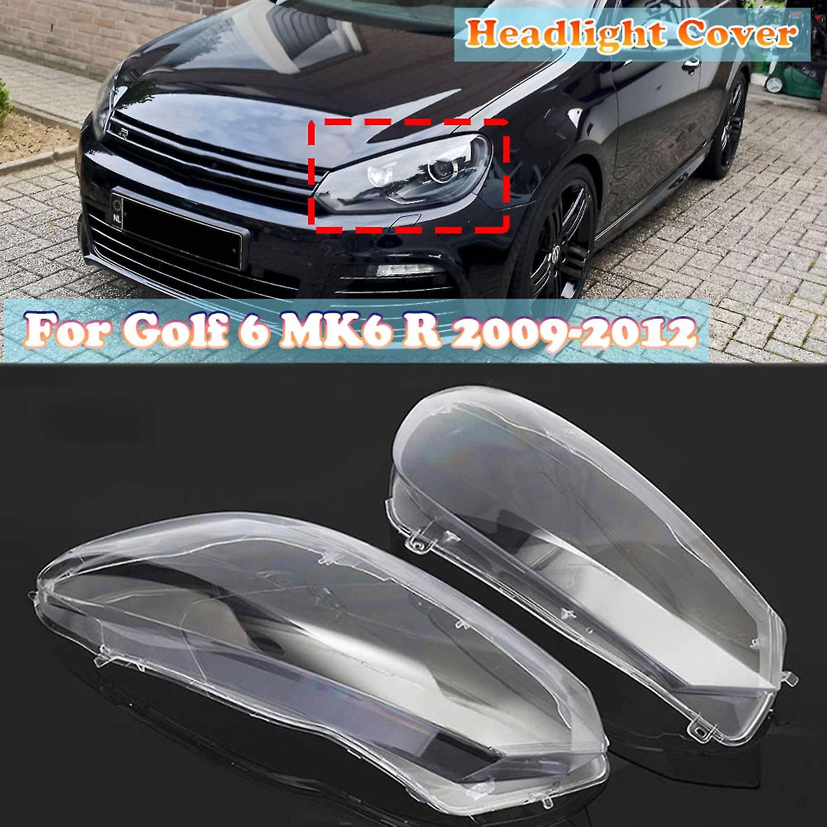 Car Headlight Shell Headlight Replacement Auto Transparent Lampshade For  Golf 6 Mk6 R 2009 20