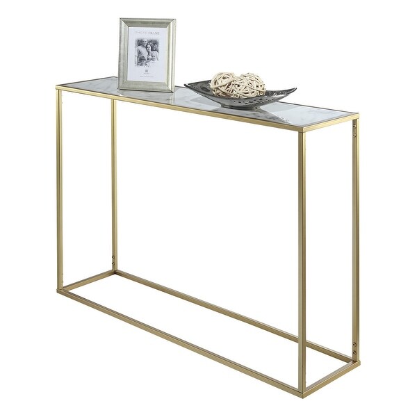 Silver Orchid Hasmik Rectangular Faux Marble Console Table