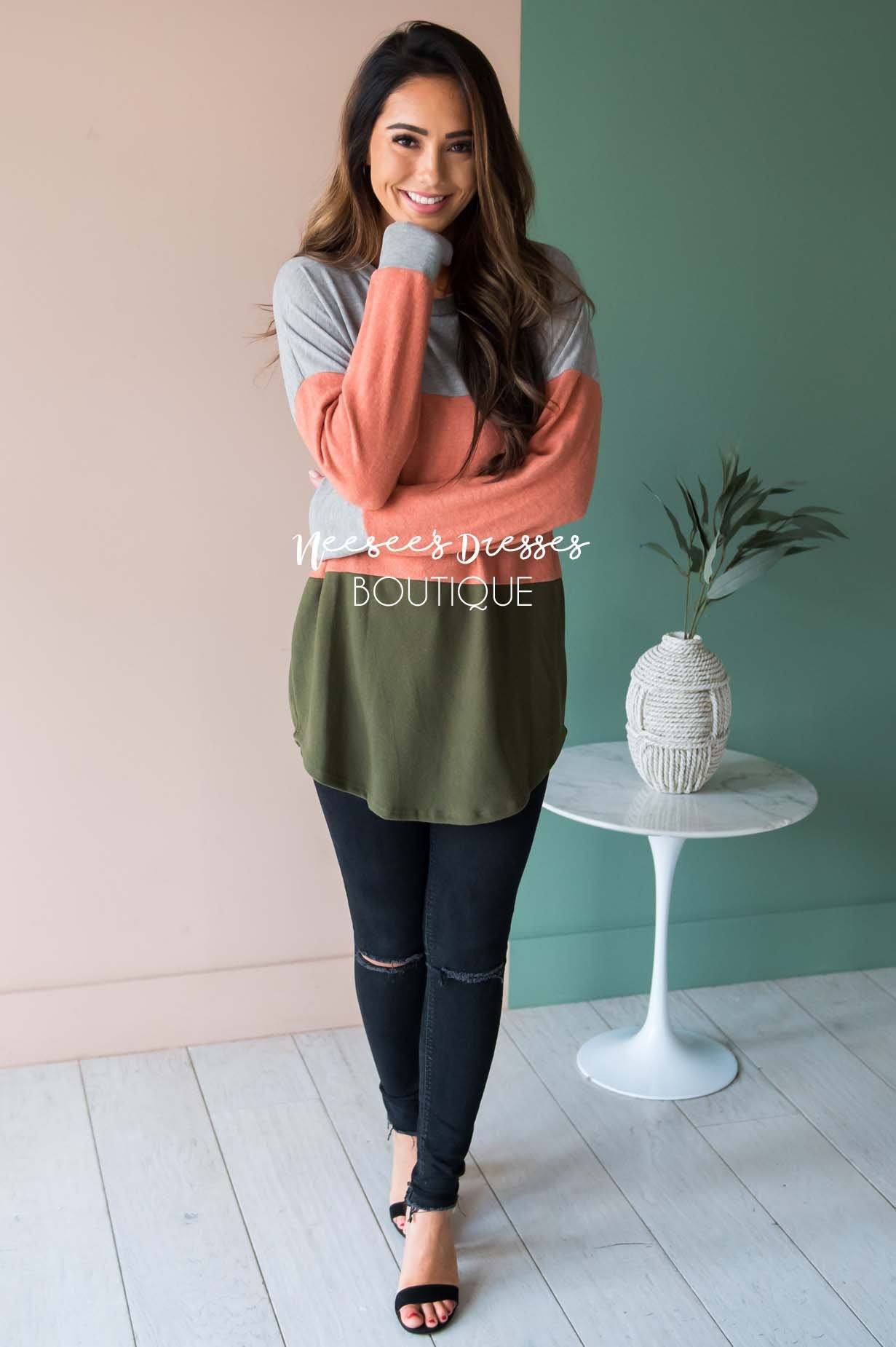 Darling Be Mine Color Block Sweater