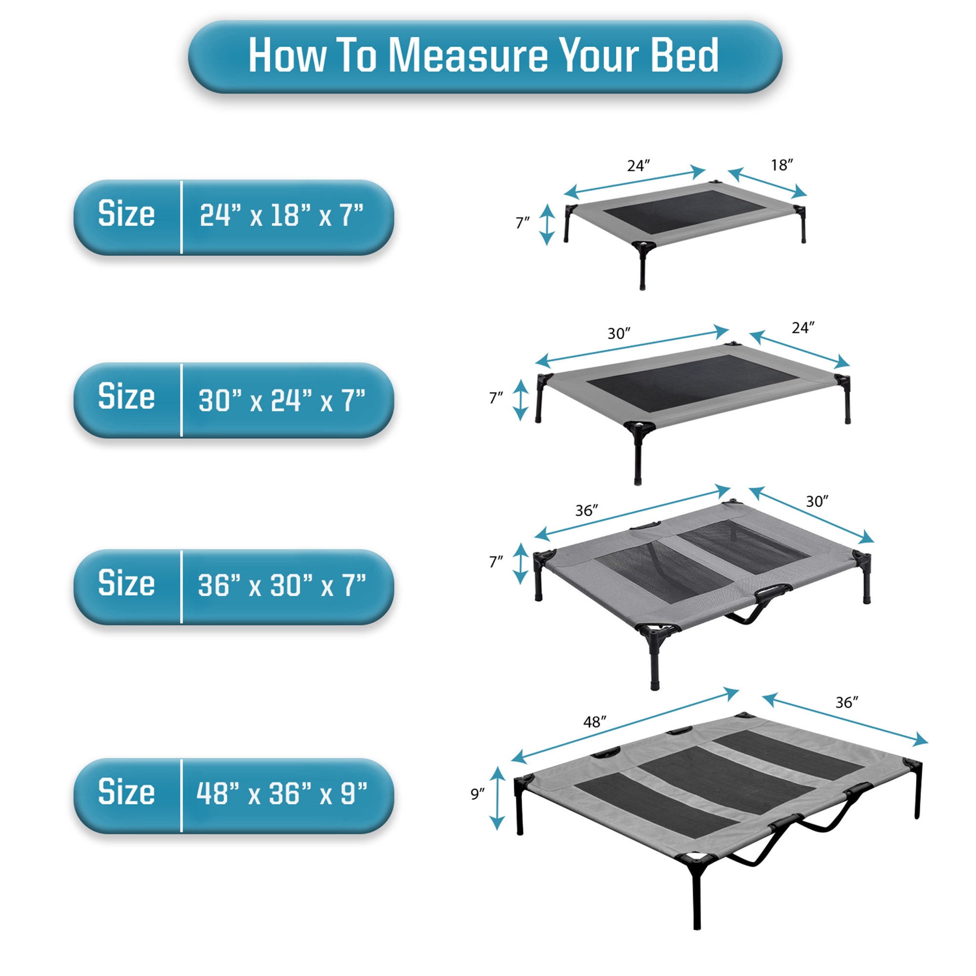 Solar Tec Brown Elevated Dog Bed， 24