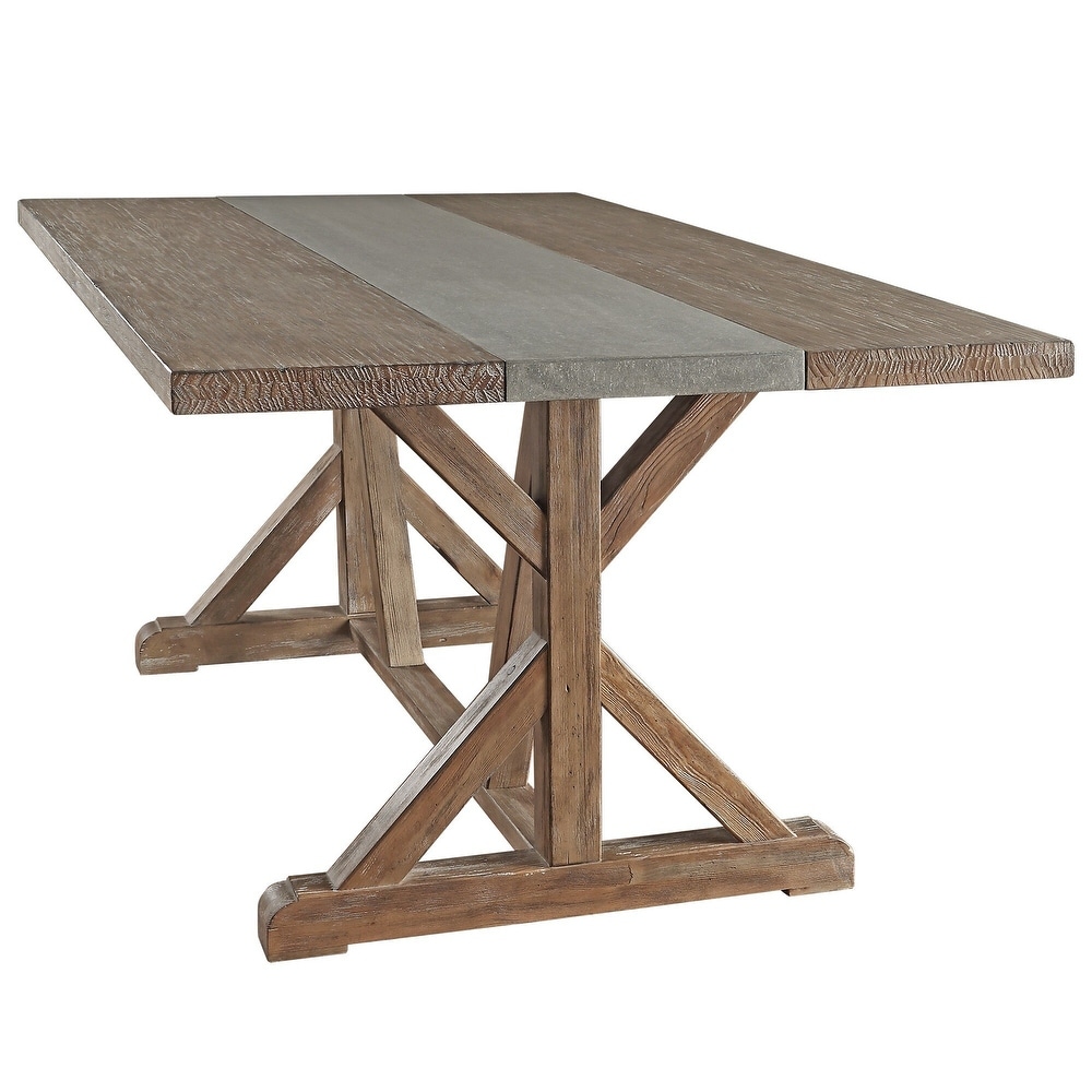 Benchwright Rustic Pine Trestle Accent Dining Table by iNSPIRE Q Artisan