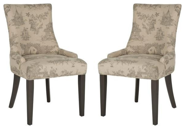 De De 19 quotH Dining Chair  Set of 2  Taupe   Asian   Dining Chairs   by V.S.D Furniture  Houzz