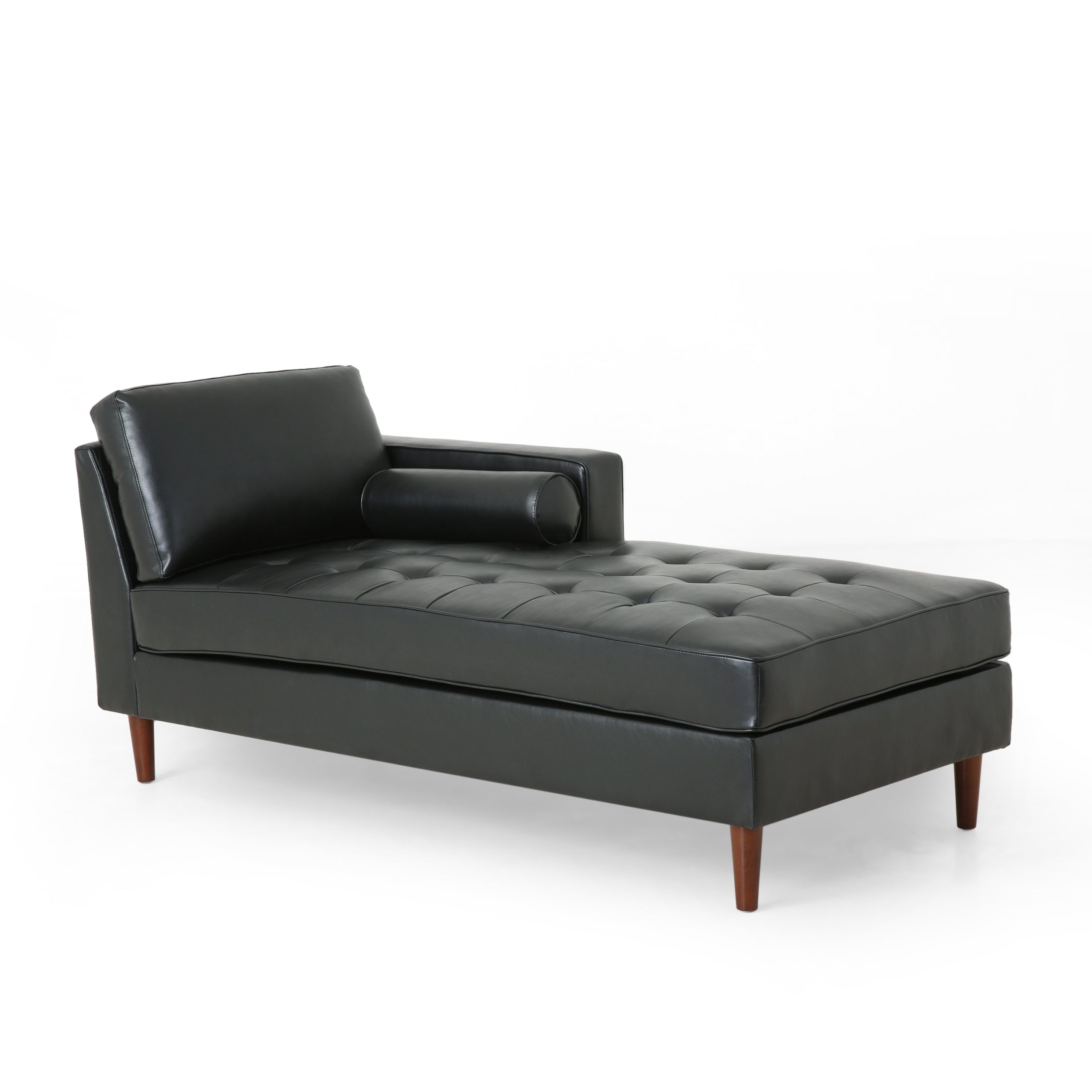 Hixon Contemporary Tufted Upholstered Chaise Lounge