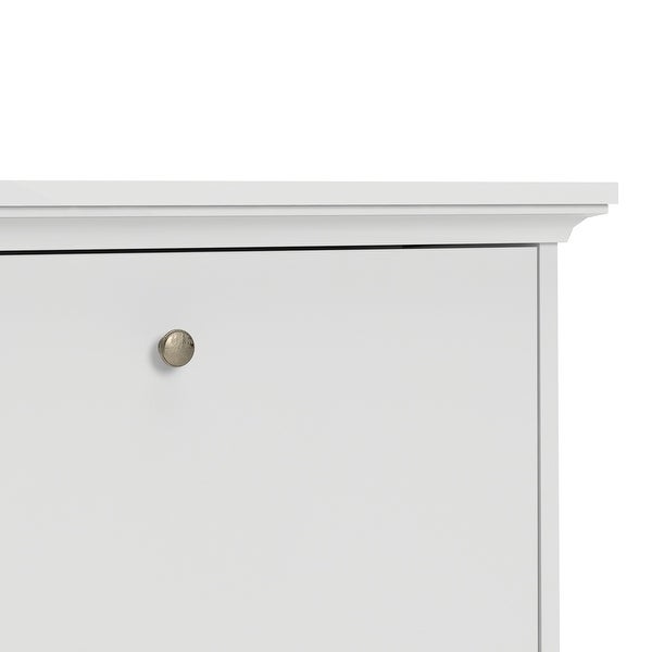 Porch and Den Virginia Contemporary 3-Drawer White Shoe Storage Cabinet - - 11860007