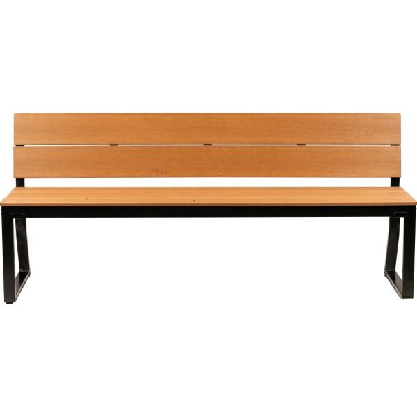 Lorell Teak Outdoor Bench With Backrest