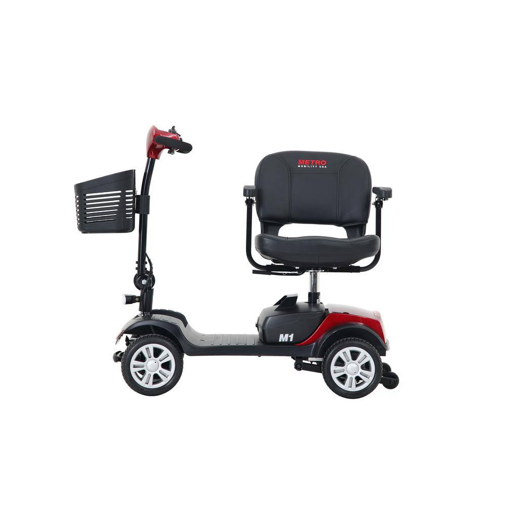 TIRAMISUBEST 44 in. L x 20 in. W x 36.6 in. H Outdoor Compact Mobility Scooter in Red W42XY926582