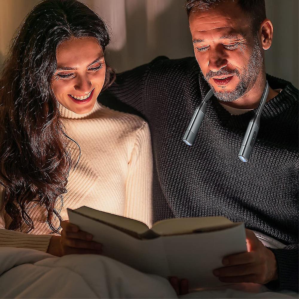 Neck Reading Light 1100mah Flexible Led Book Light For Reading In Bed At Night， Hands Free Lights For Reading Running Camping Knitting Sewing