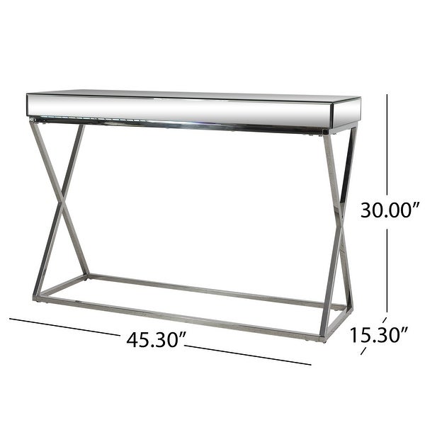 Murley Modern Glam Console Table with Mirror Tabletop by Christopher Knight Home