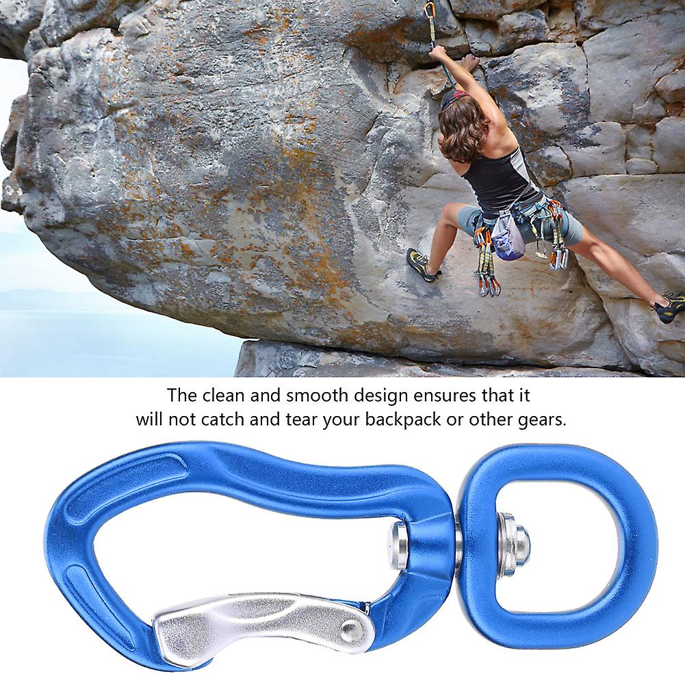 Multifunctional Aluminium Alloy Carabiner Outdoor Mountaineering Safe Lock D Buckle Blue