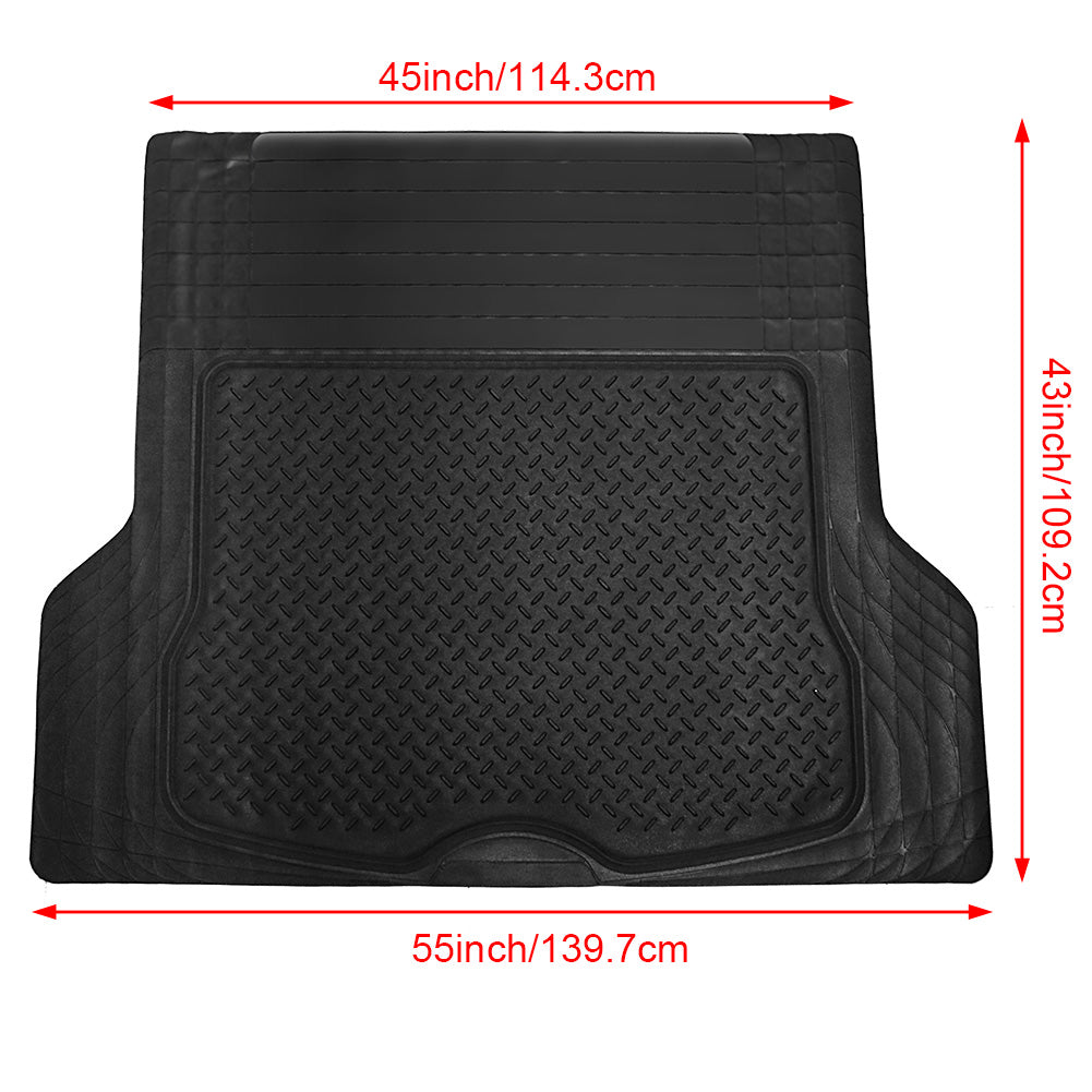 Universal Fit Trimmable Heavy Duty Rubber All Weather Liner Trunk Cargo Floor Mat