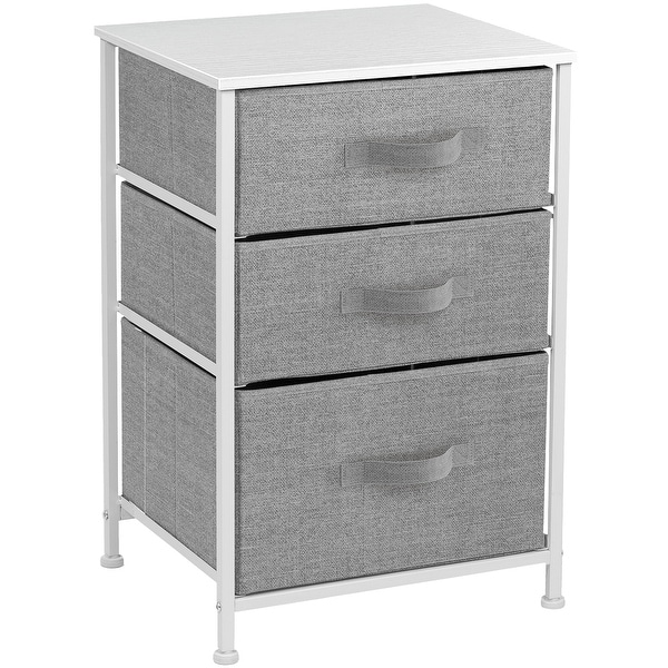 Nightstand 3-Drawer Shelf Storage Bedroom Furniture and End Table Chest - - 30821842