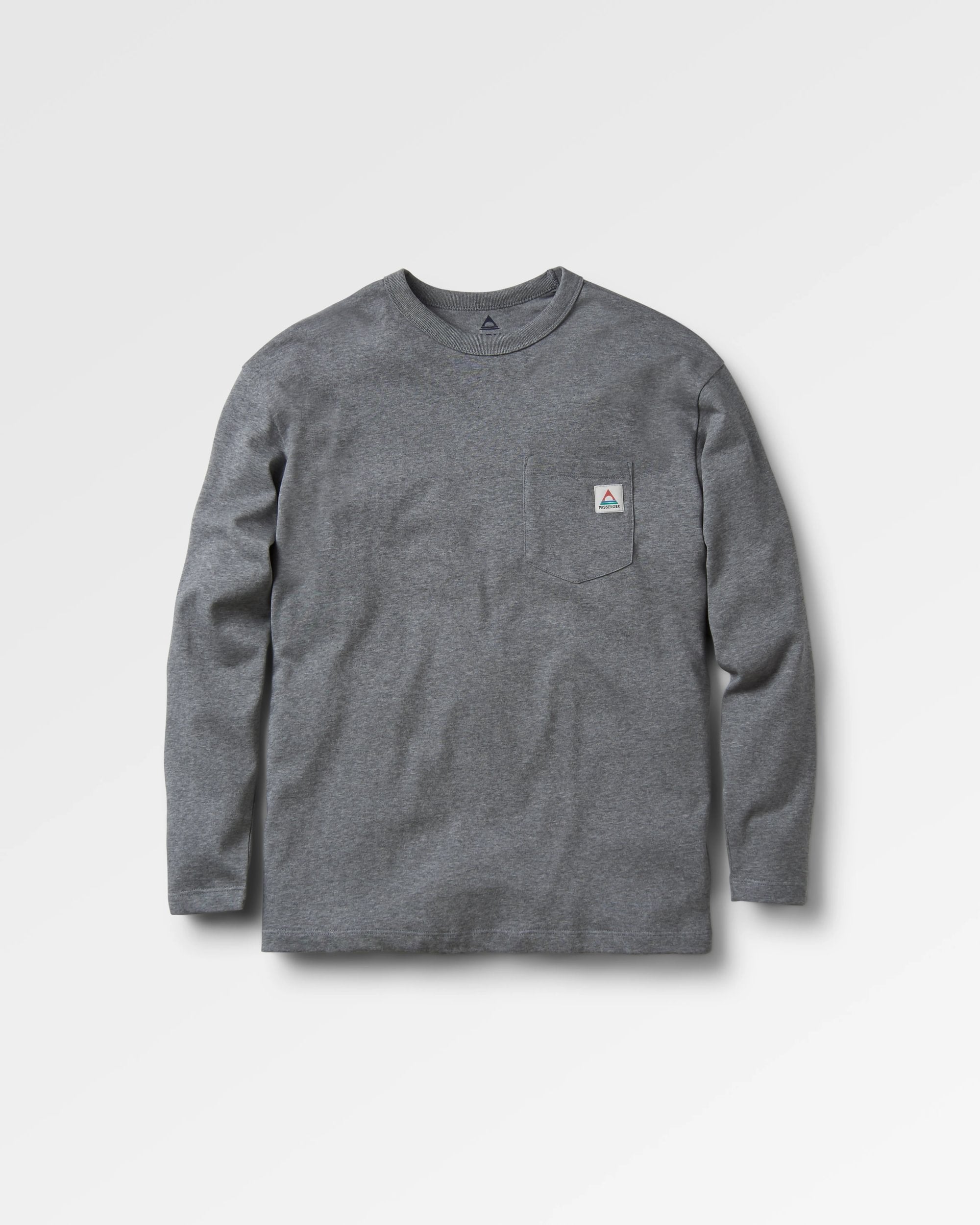 Heritage Recycled Cotton LS T-Shirt - Dark Grey Marl