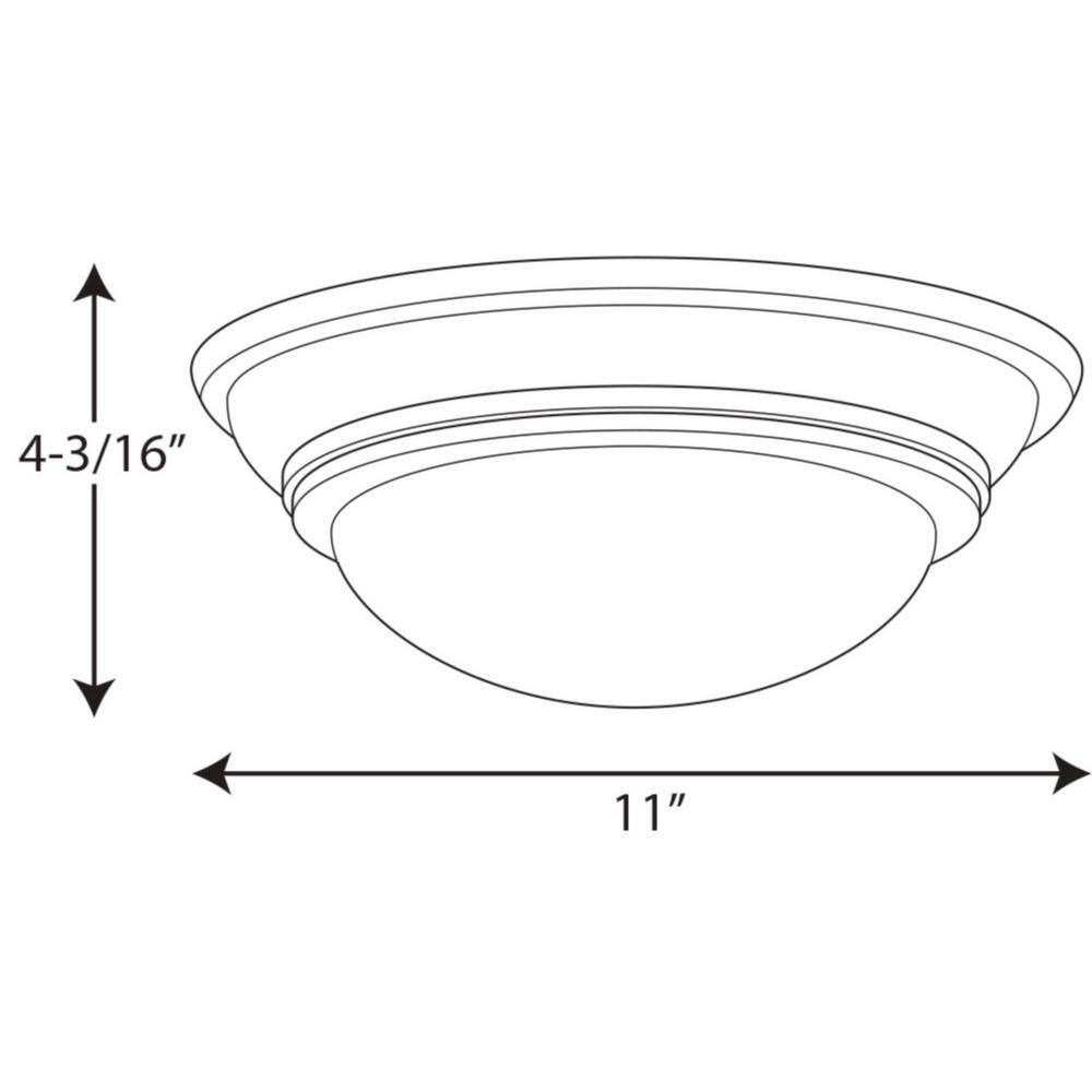 Progress Lighting 11 in. Flush Mount Collection 17 -Watt Brushed Nickel Integrated LED Flush Mount P350051-009-30