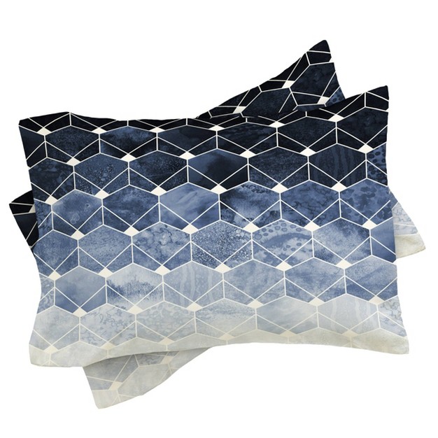 Elisabeth Fredriksson Hexagons And Diamonds Comforter Set Blue Deny Designs