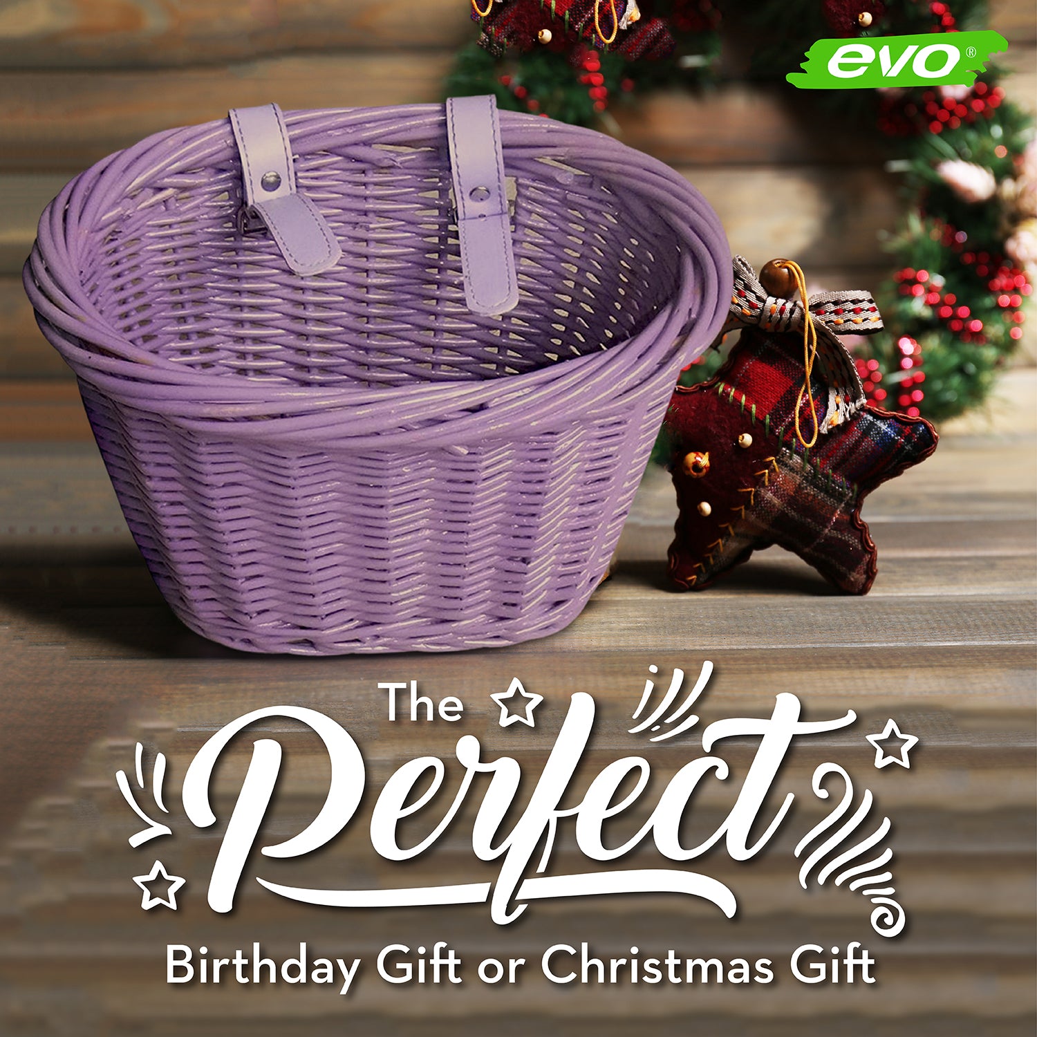 EVO， E-Cargo Wicker Jr， Basket， Purple